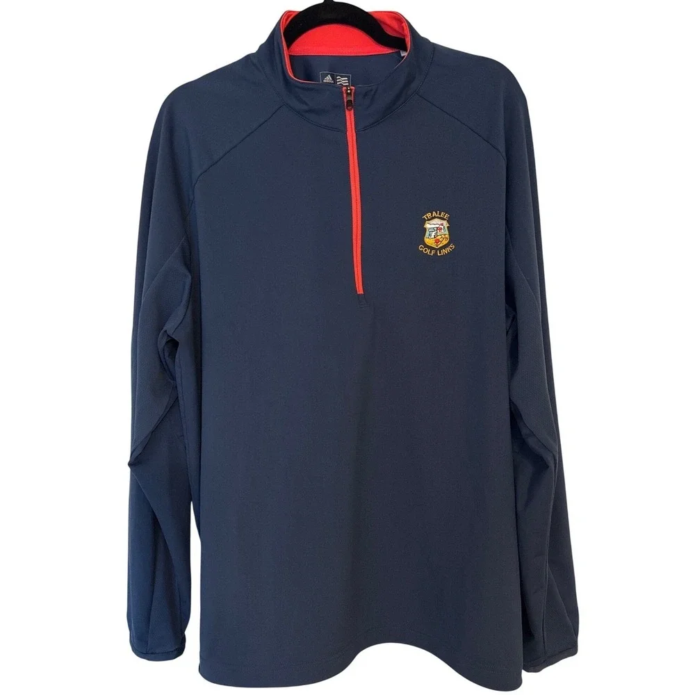 Adidas 1/4 Zip Pullover Mens XL Navy Tralee Golf Links Climacool Long Sleeve